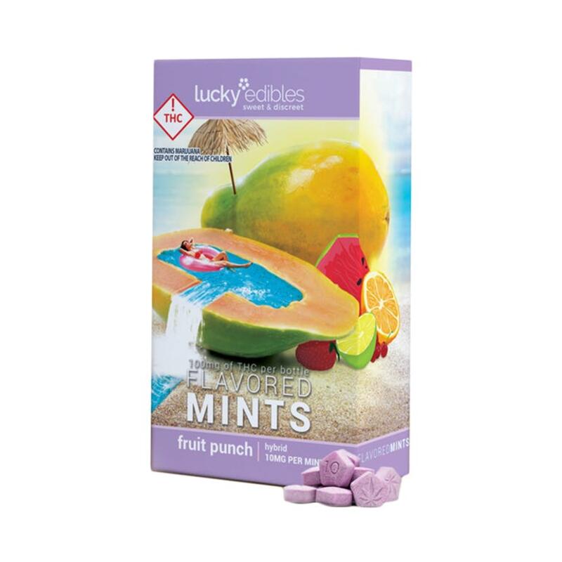 Vegan Fruit Punch Flavored Mints (H) | Lucky Edibles