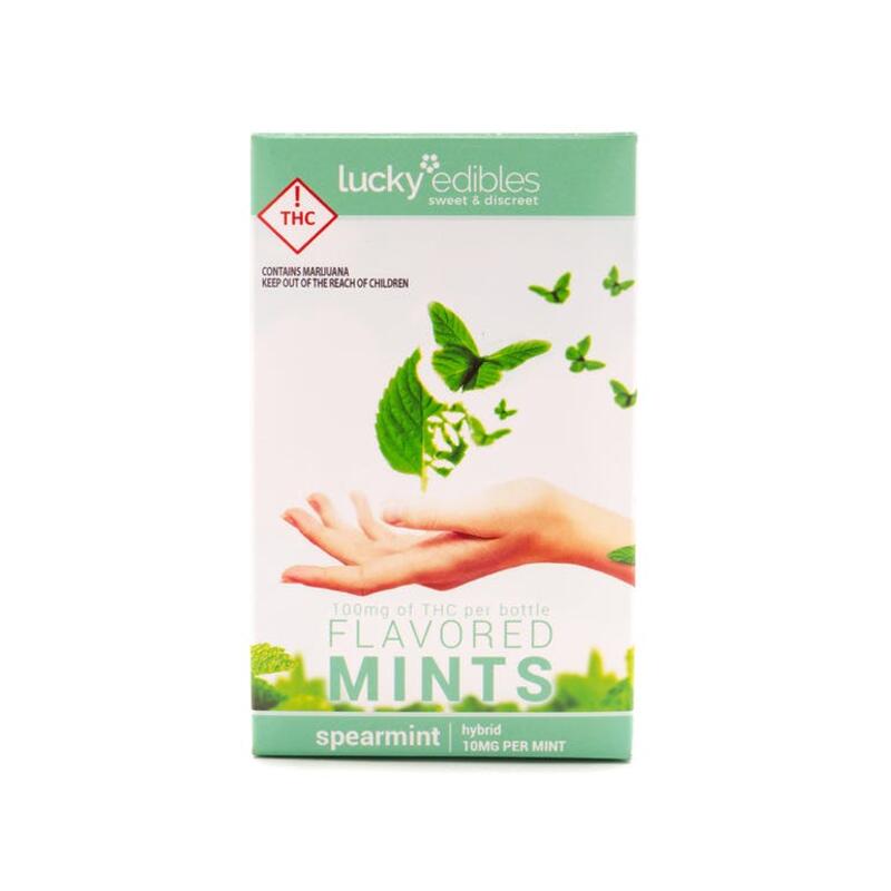 Vegan Spearmint Flavored Mints (S) | Lucky Edibles