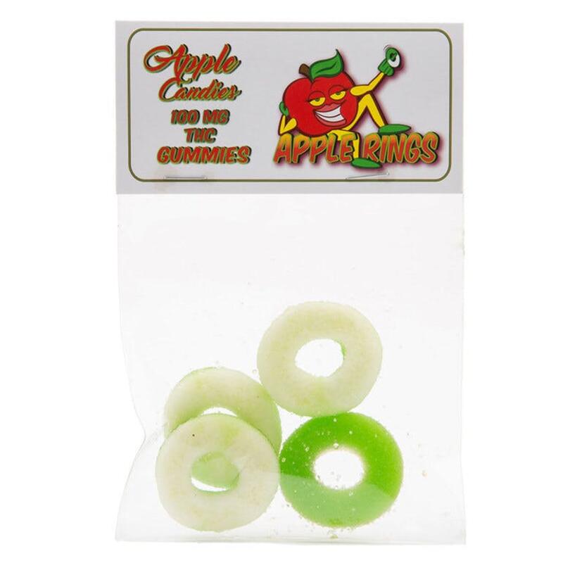 Apple Candies 100mg THC - Apple Rings