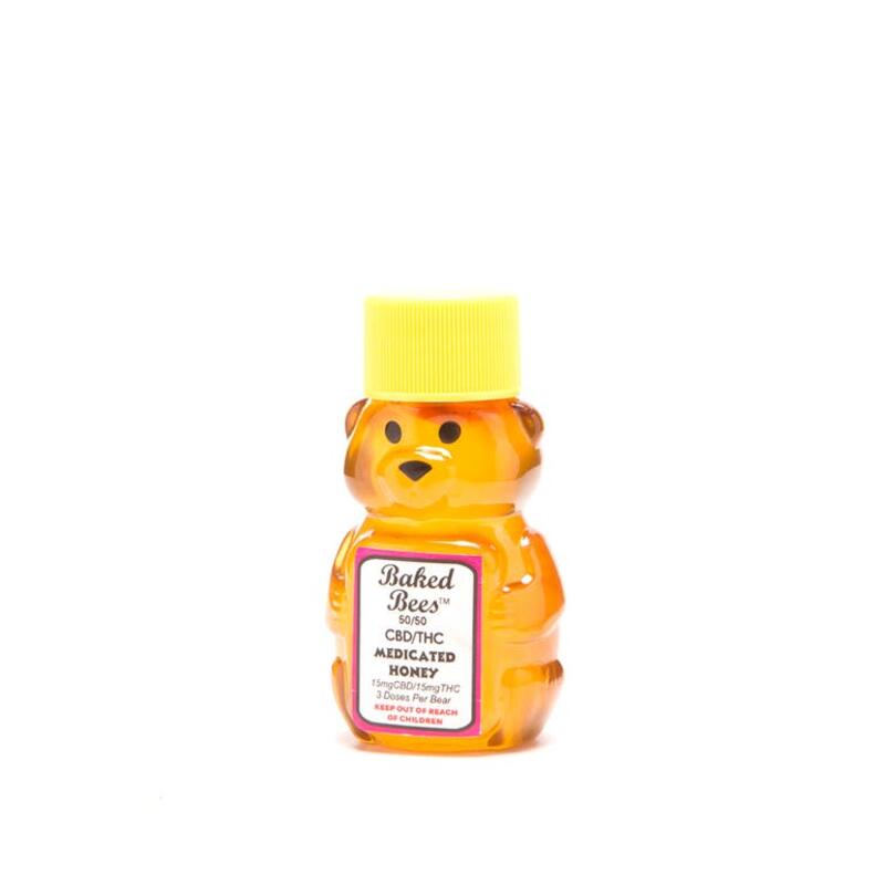 Baked Bees CBD/THC 1:1 Medicated Honey MINI
