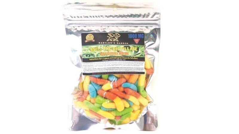 Sour Gummy Worms 1000MG