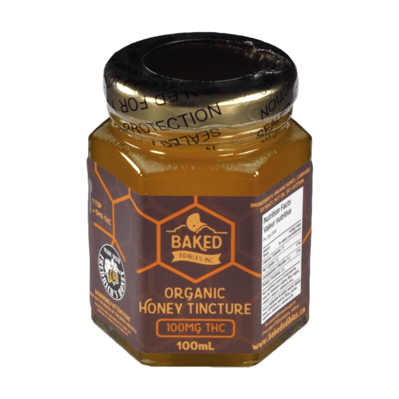 Baked Edibles Organic Honey Tincture 100mg THC