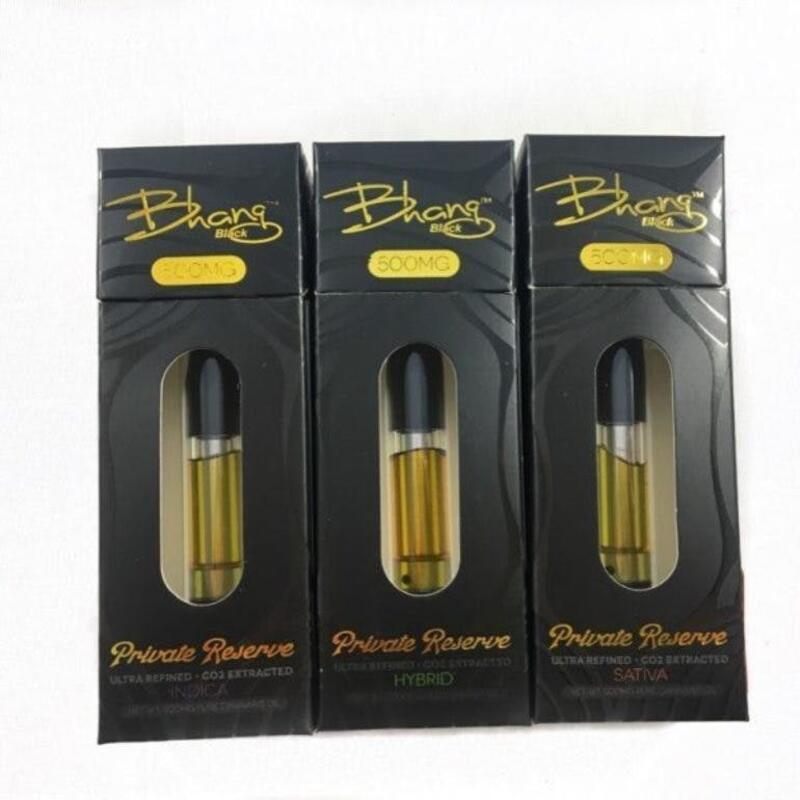 Bhang Black Private Reserve Vape Cartridges (500mg – 4 strains)