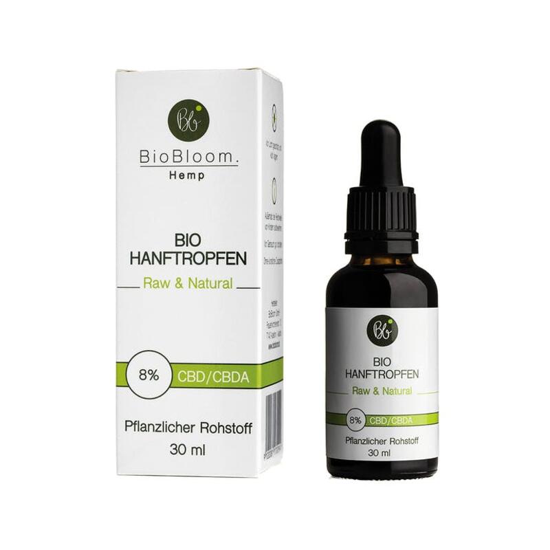 8% Bio Hanftropfen Raw & Natural 30ml