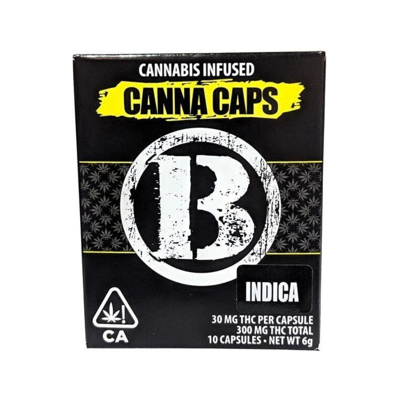 [Caps] 300mgTHC Indica Capsules - Blank Brand