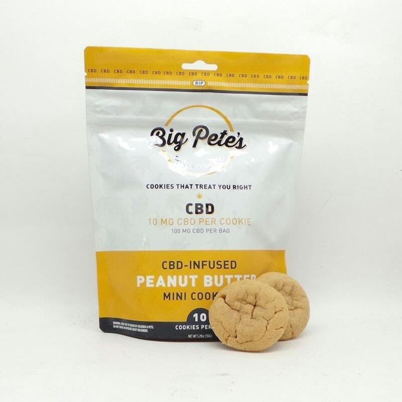 Peanut Butter Cookies: INDICA 10 Pack, 100MG (BIG PETE'S)