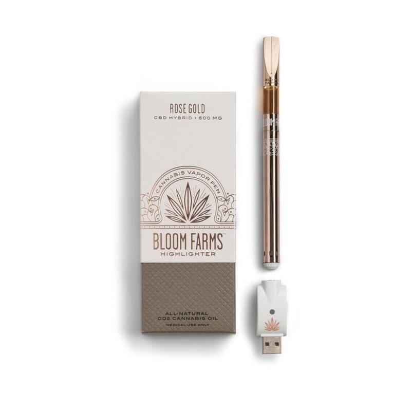 Bloom Farms | CBD v4 Rose Gold Highlighter Blend Pen Set