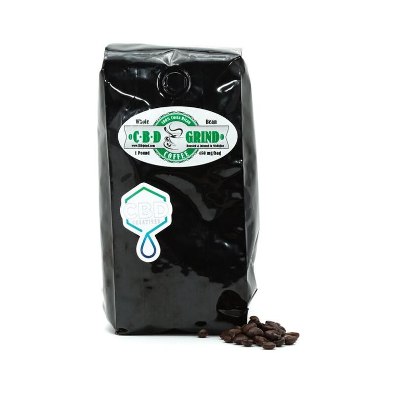 CBD Grind Costa Rican Whole Bean Coffee 450mg