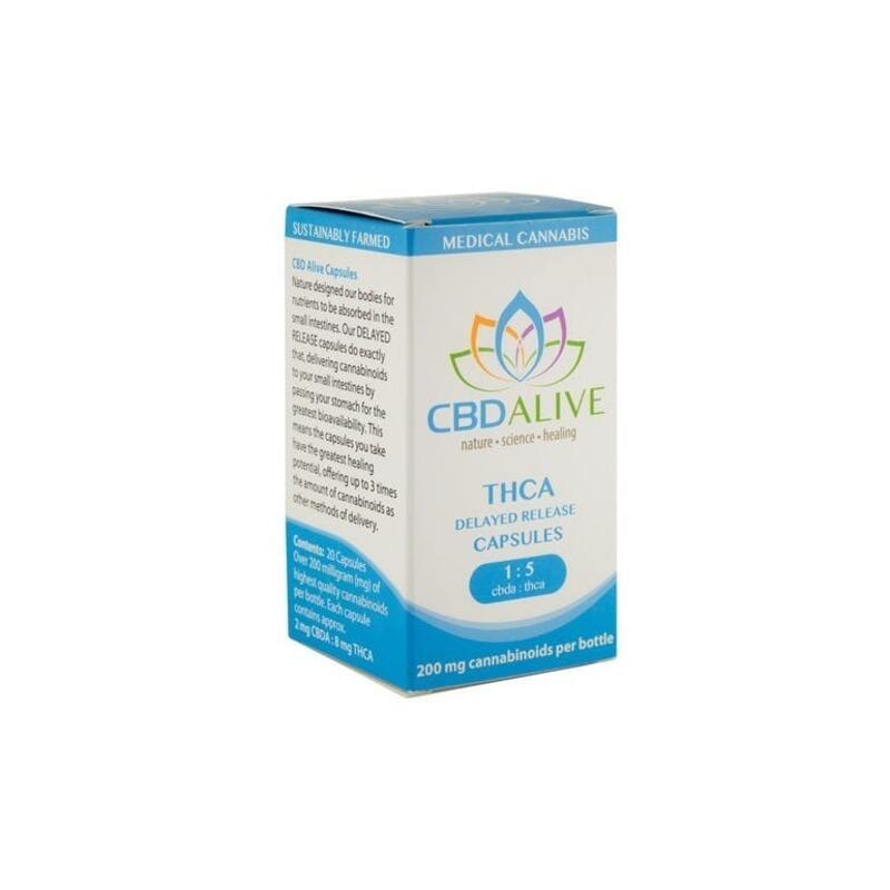 CBD Alive THCA Capsules 1:5 CBDA/THCA