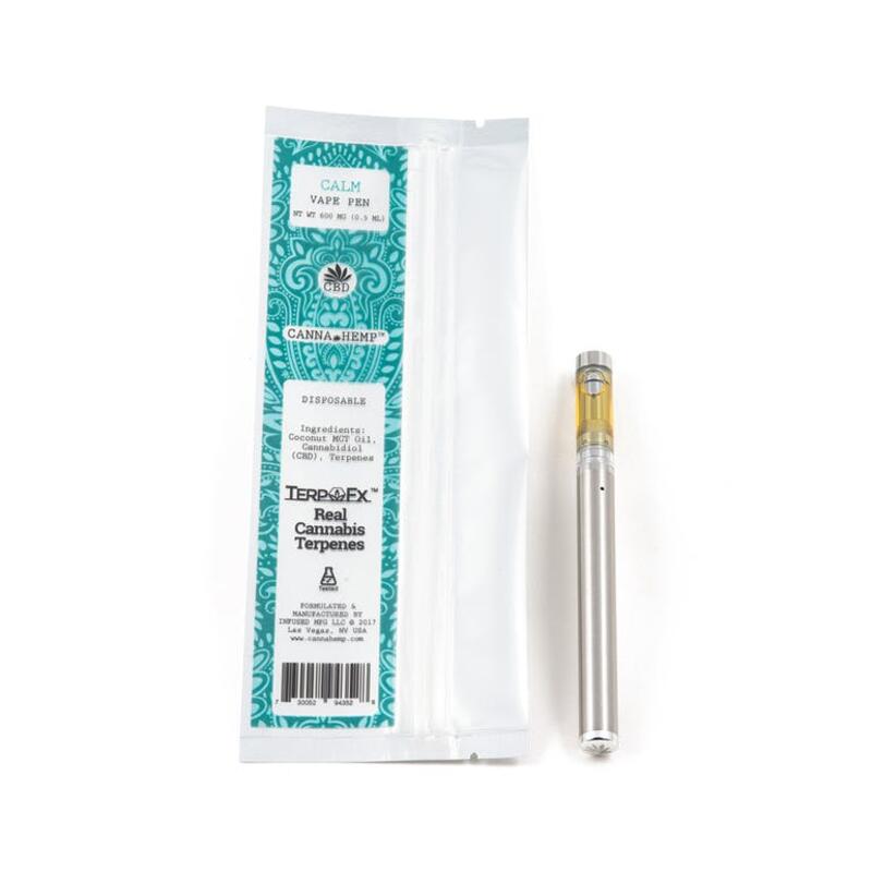 Calm CBD Disposable .6g Vape Pen 37.1%CBD (CANNA HEMP)