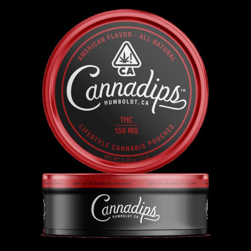 Cannadips American Pouches (THC), Micro-Dose Tin