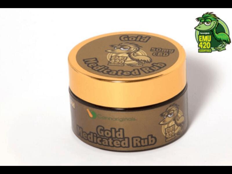 Gold Medicated Rub (50MG CBD)Emu Oil)