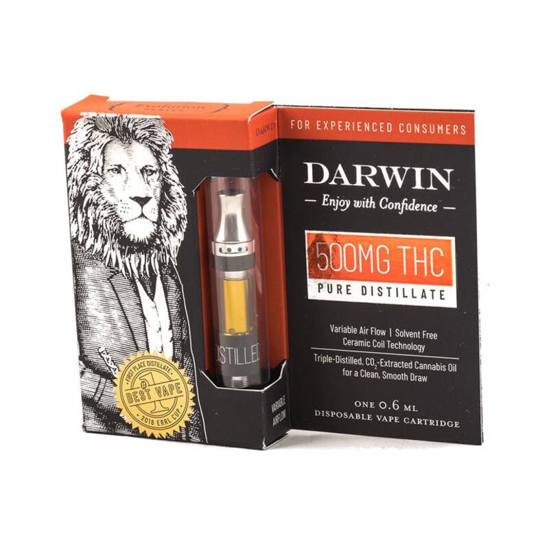 Pure Distillate Darwin Cartridge 500mg
