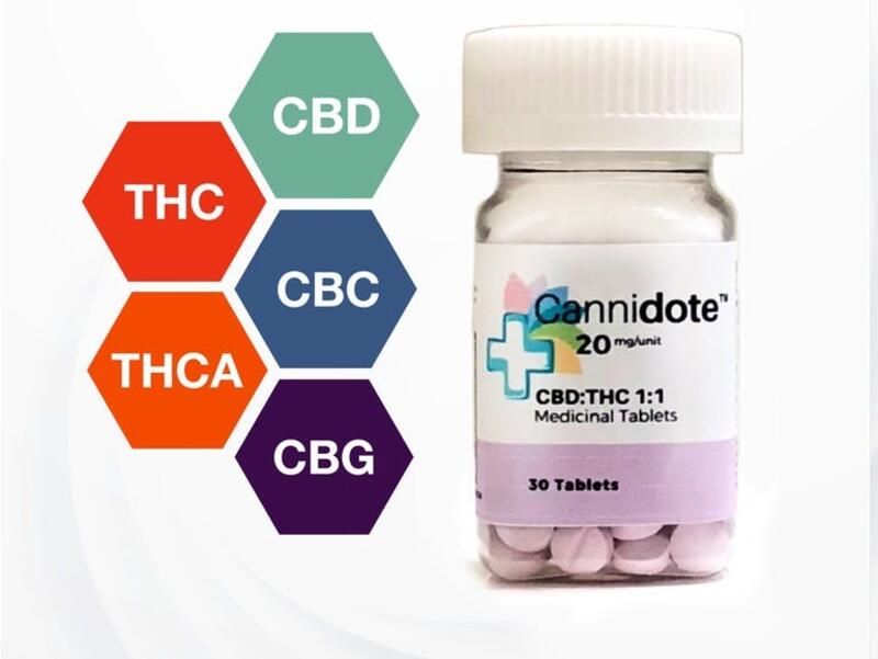 Cannidote CBD/THC 20mg- 30 Medicinal Tablets