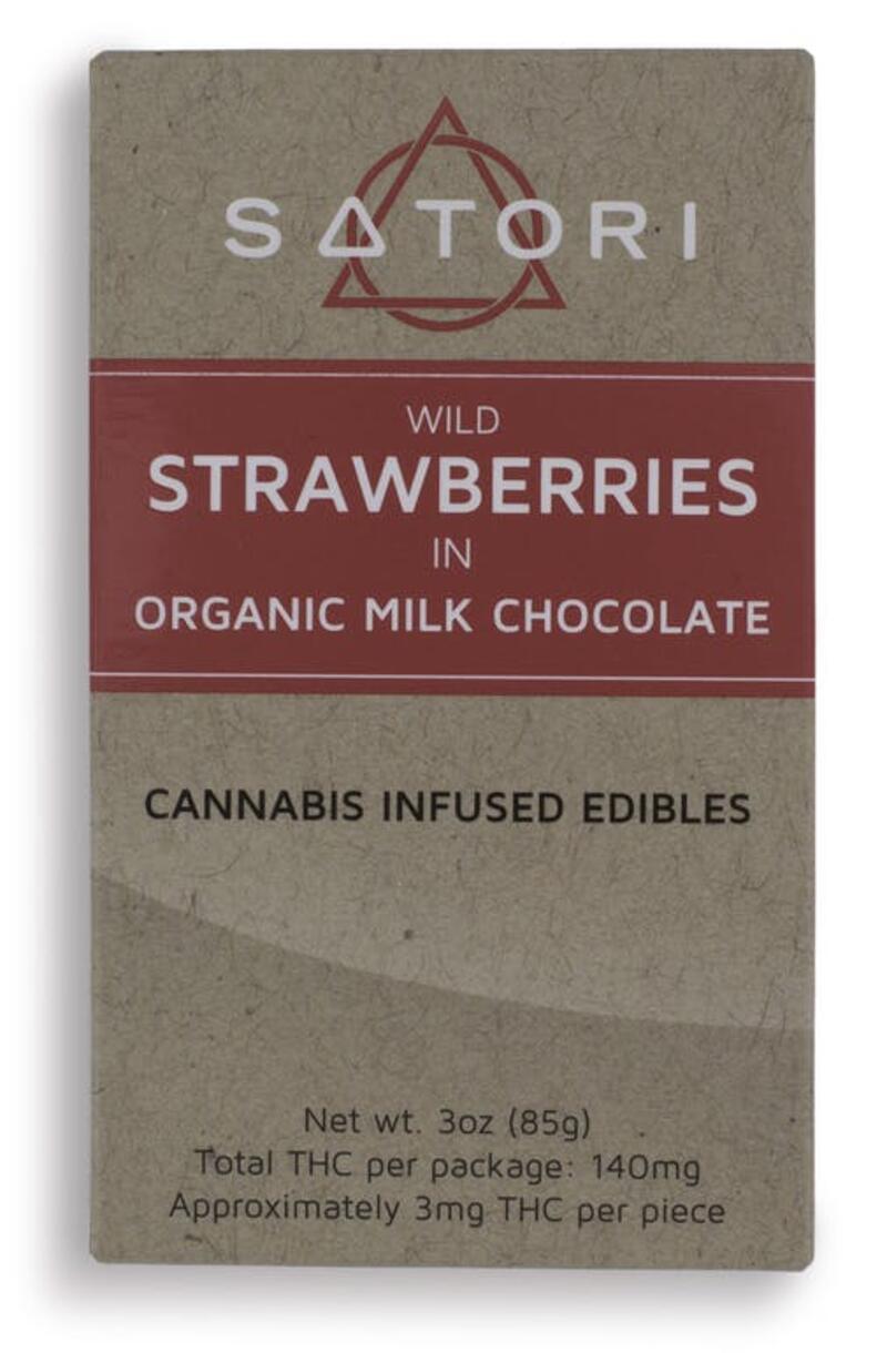 Satori Strawberry Chocolate bites 140mg