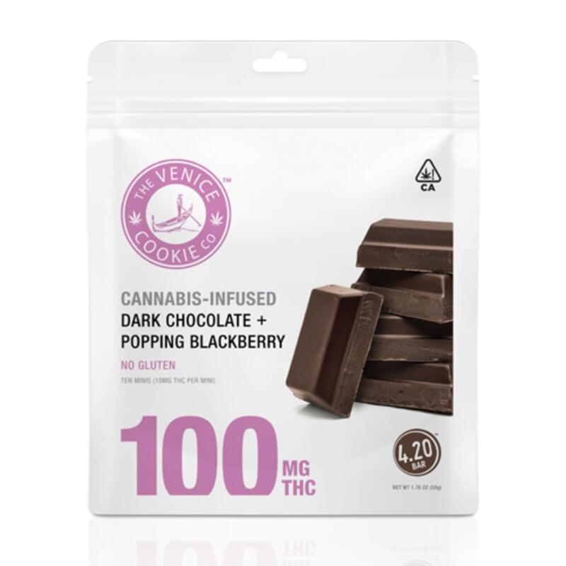 Dark Chocolate + Popping Blackberry Minis - 100mg