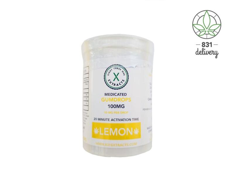 831 Extracts - 10MG Gumdrops - Lemon (100MG)