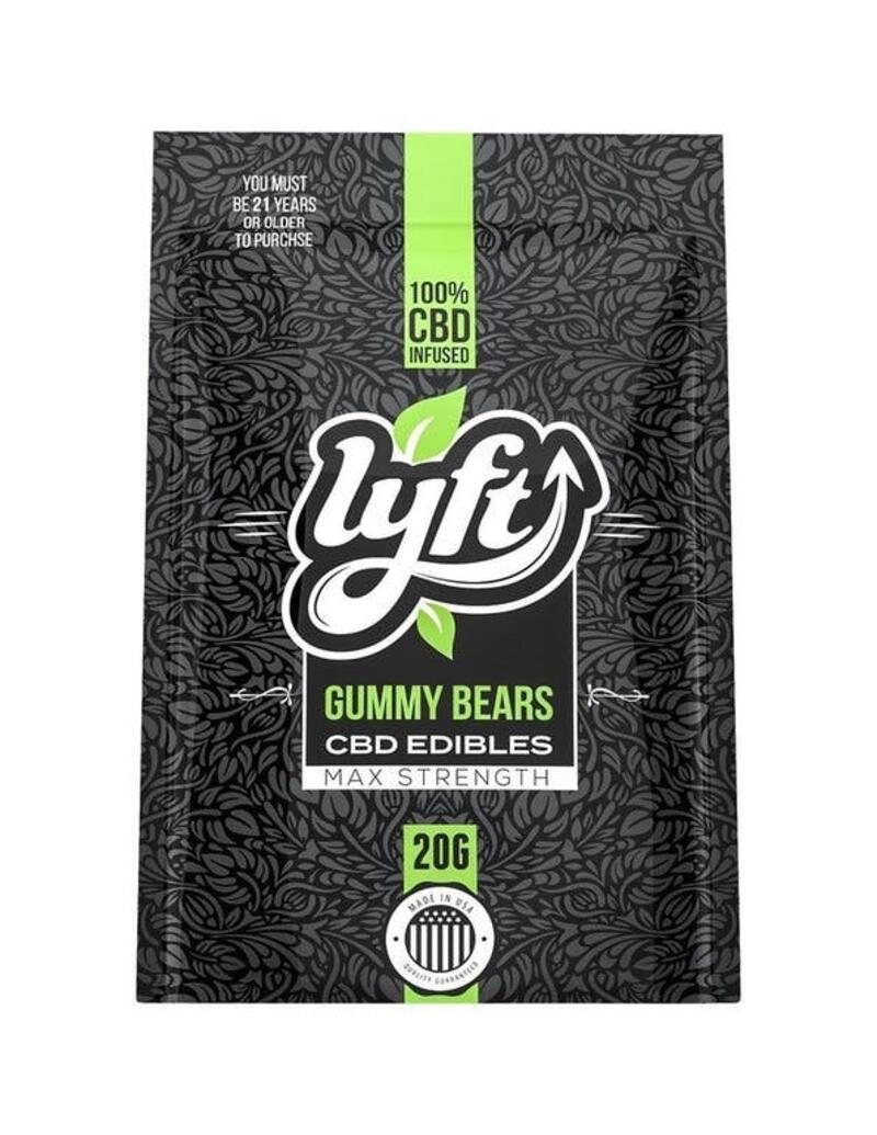 100% CBD Infused Max Strength Sour Gummy Bears 20g