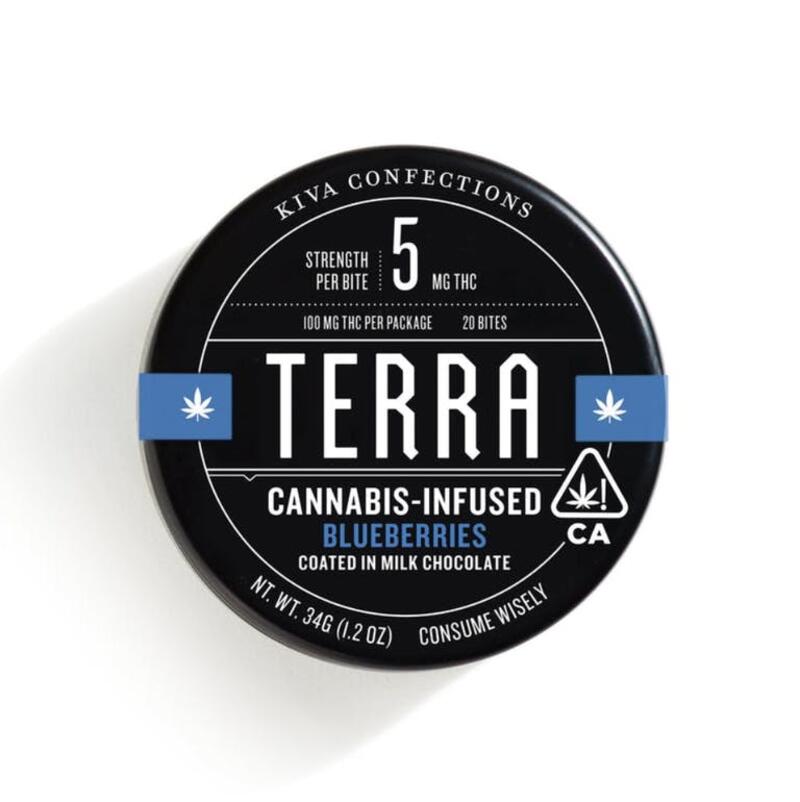 KIVA - Terra Bites - Blueberry (100mg THC)