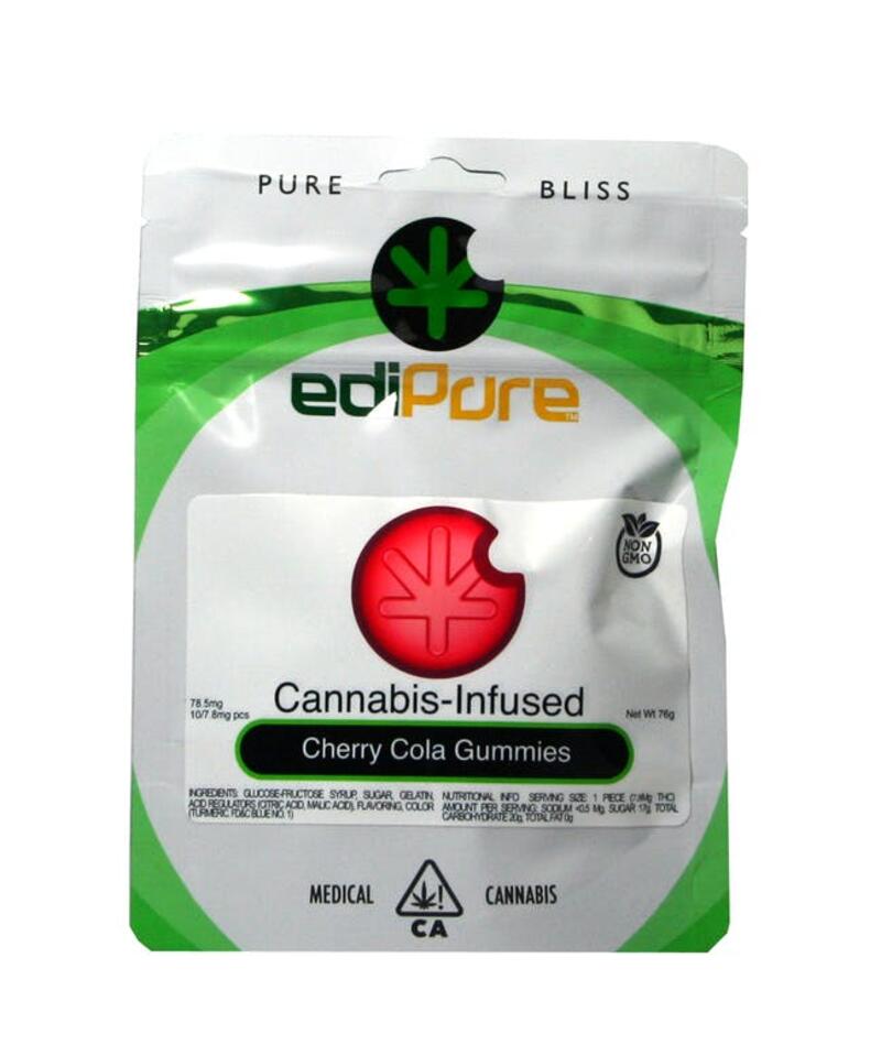 EdiPure - Cherry Cola Gummies (Approx. 100mg THC)