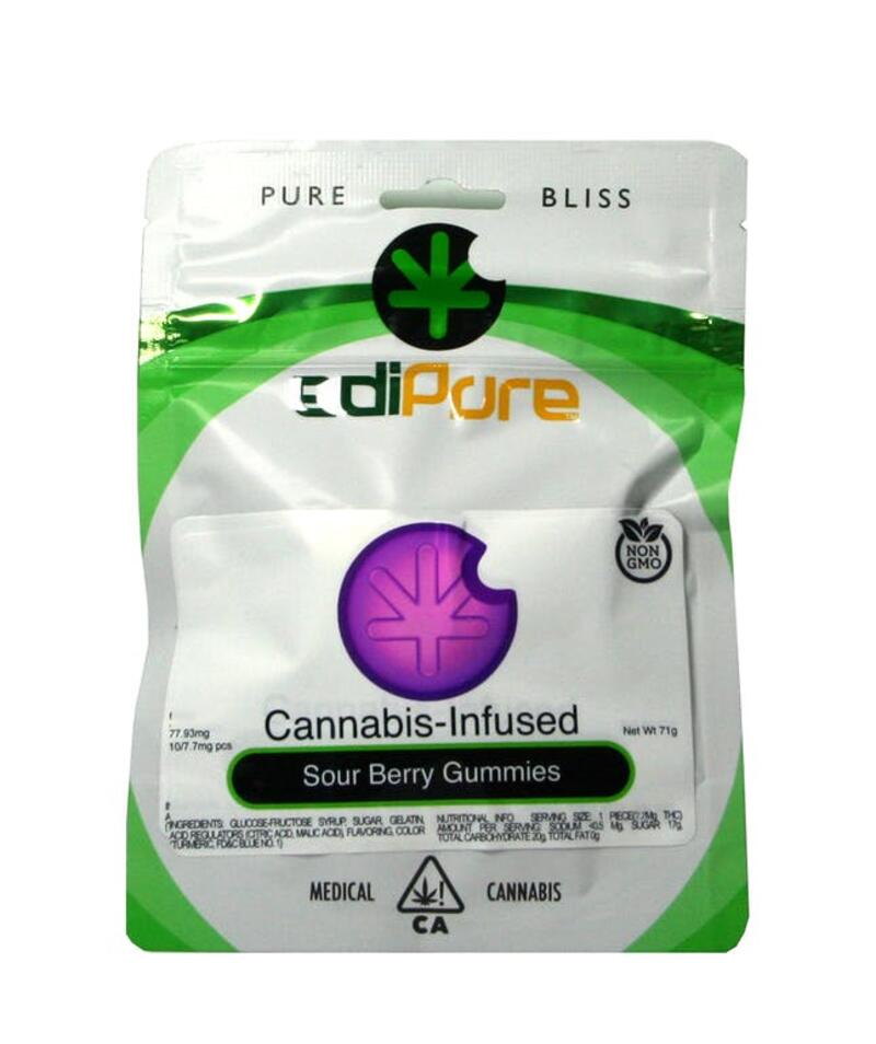 EdiPure - Sour Berry Gummies (Approx. 100mg THC)