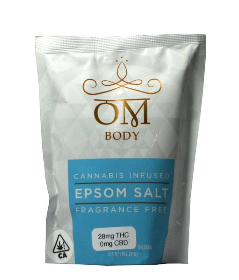 OM Body - Fragrance Free Bath Salt (25mg THC)