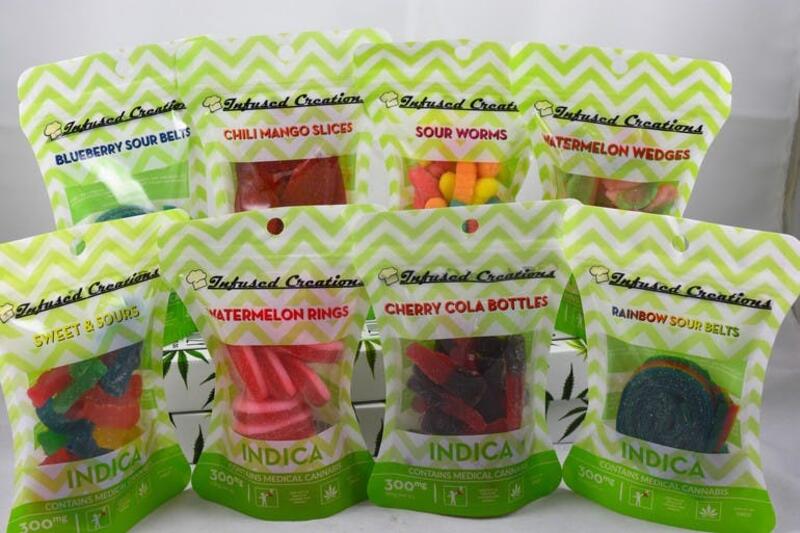 Infused Creations - Strawberry Apple Sour Belts Indica, 300mg