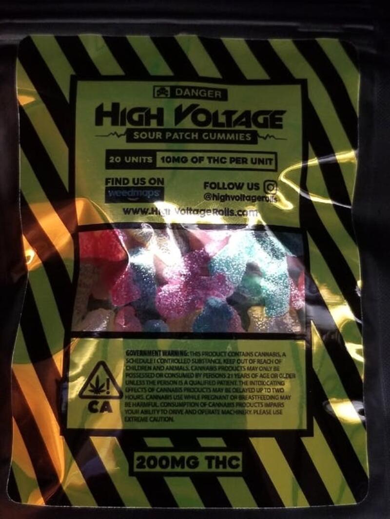 High Voltage Sour Patch Gummies 200 mg