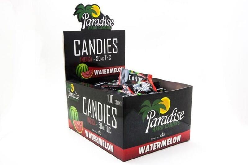 Paradise Candies Hard Candy (Watermelon) (Indica) (50mg THC)