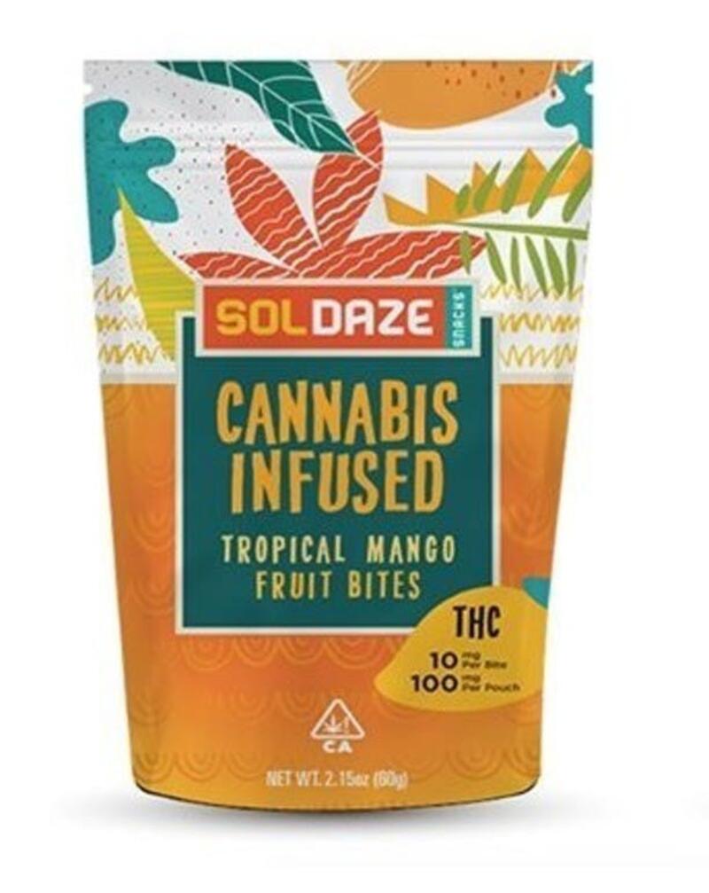 100mgTHC Tropical Mango Fruit Bites - Sol Daze