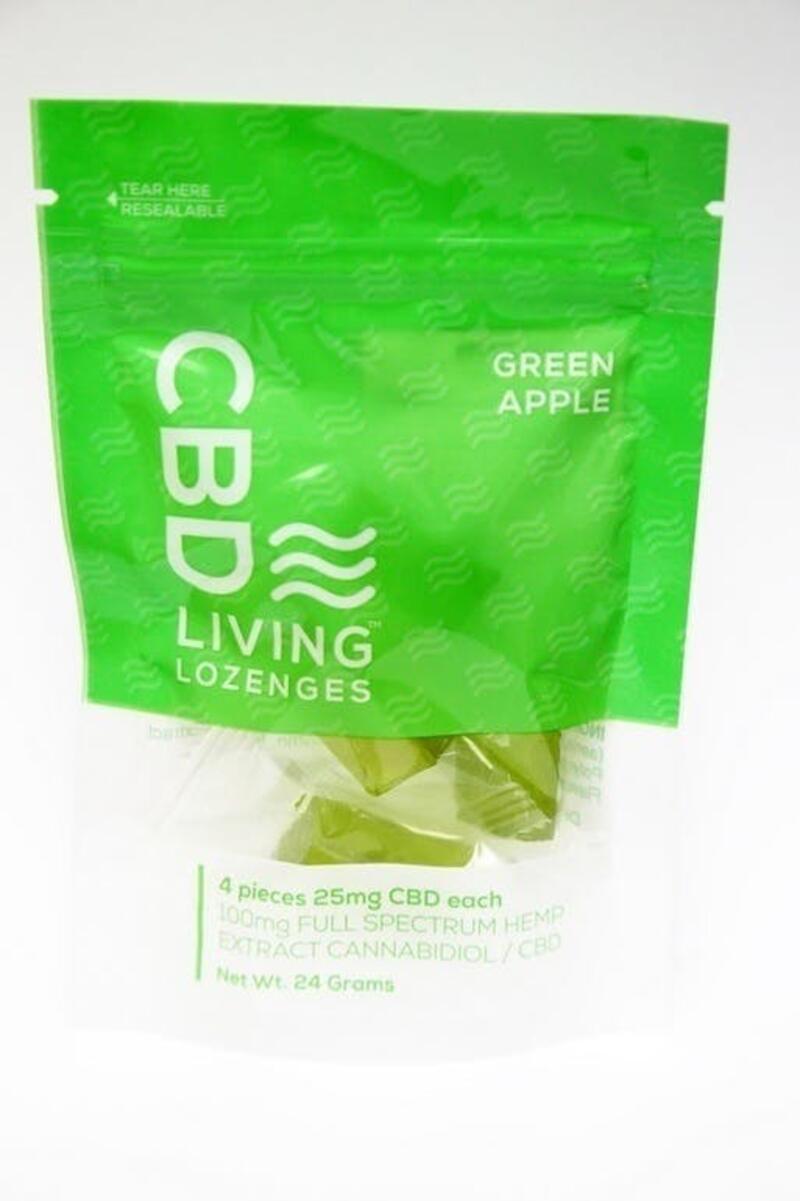 CBD LIVING GREEN APPLE LOZENGES