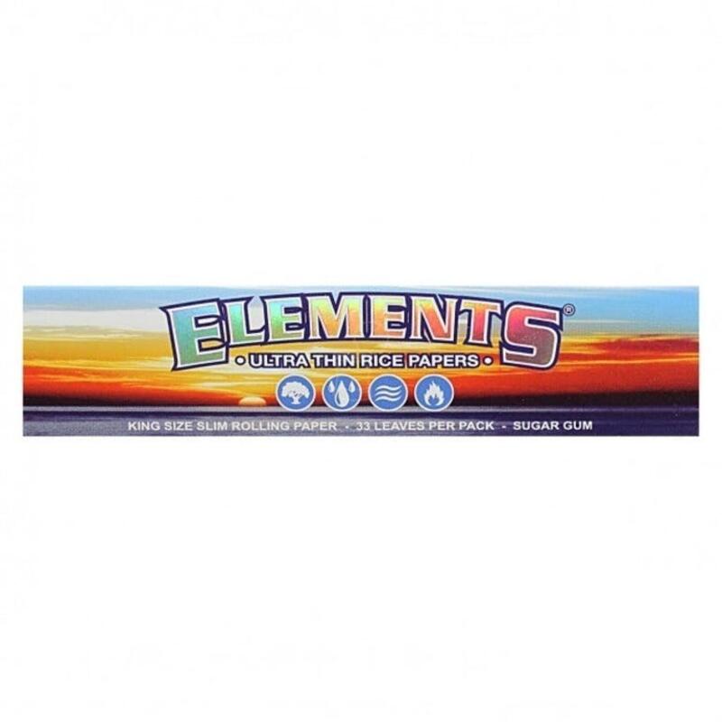 Elements Rice Rolling Papers King Size (33 sheets)