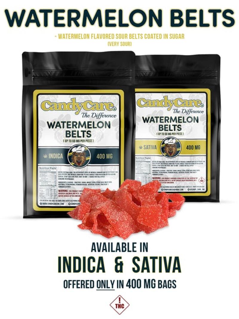 Candy Care - Watermelon Belts (Indica/400mg)