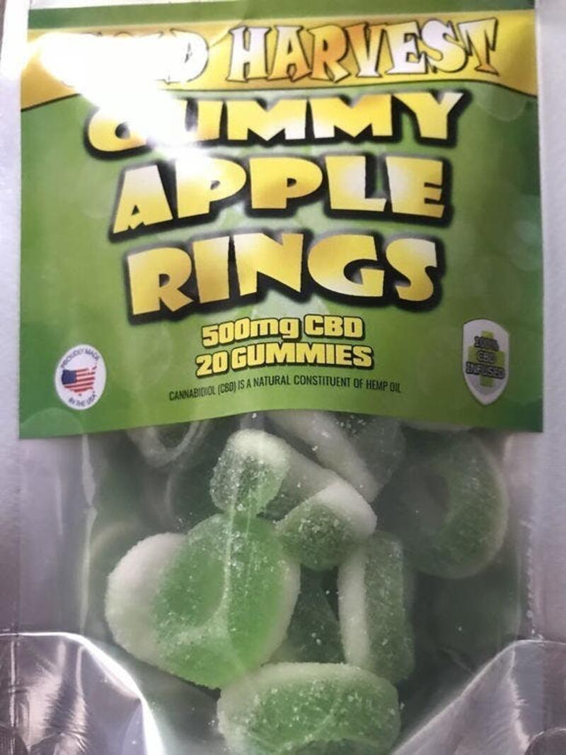 500mg CBD Gummy Apple Rings by Gold Harvest