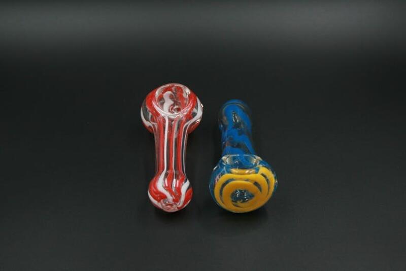 Double Blown Glass Spoon Pipes