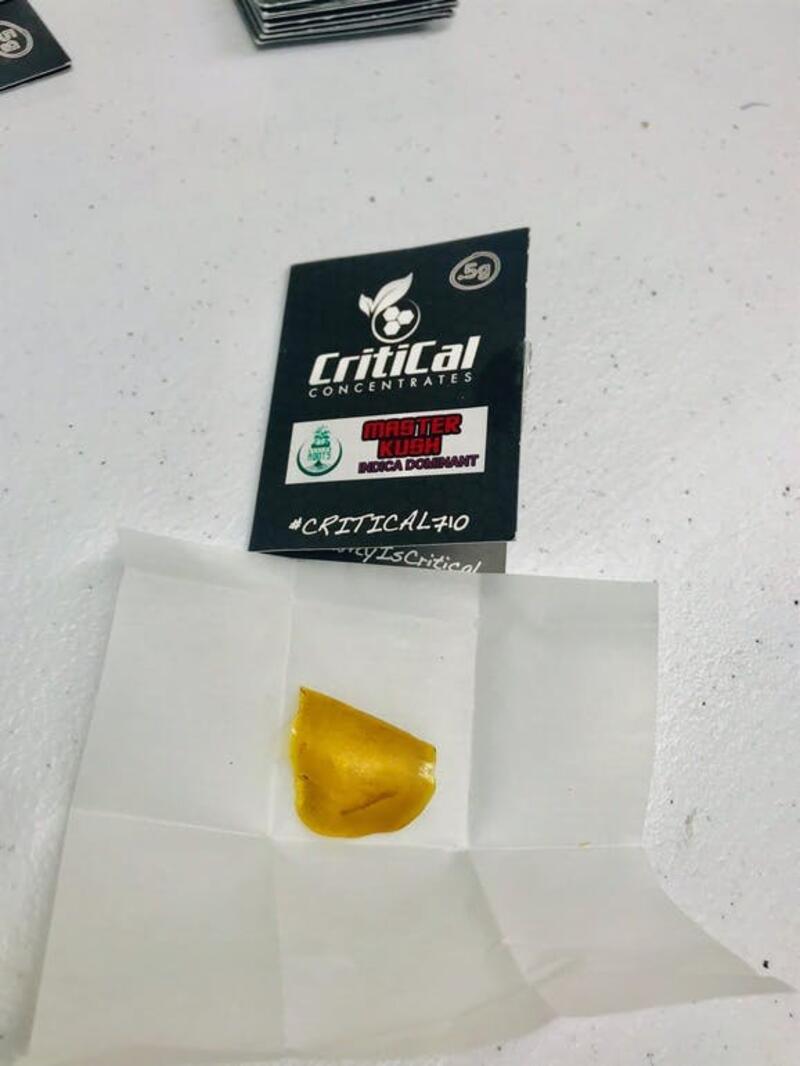 CRITICAL EXTRACTS: MASTER KUSH SHATTER