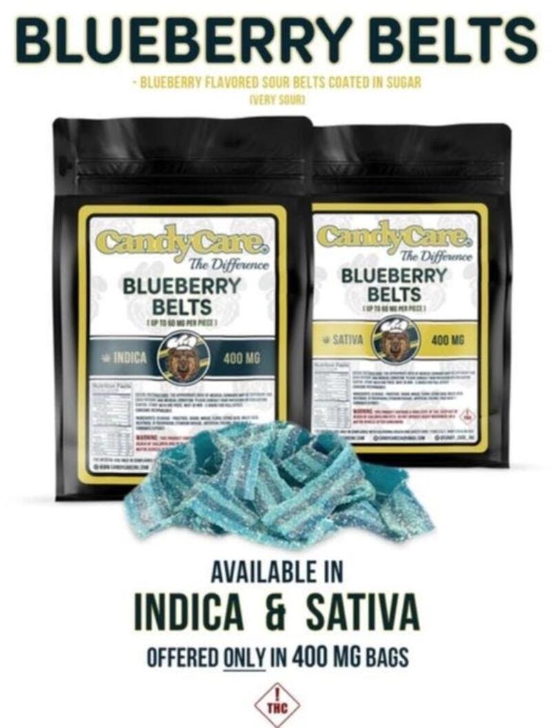 CANDY CARE 400MG (BLUEBERRY BELTS)(INDICA/SATIVA)