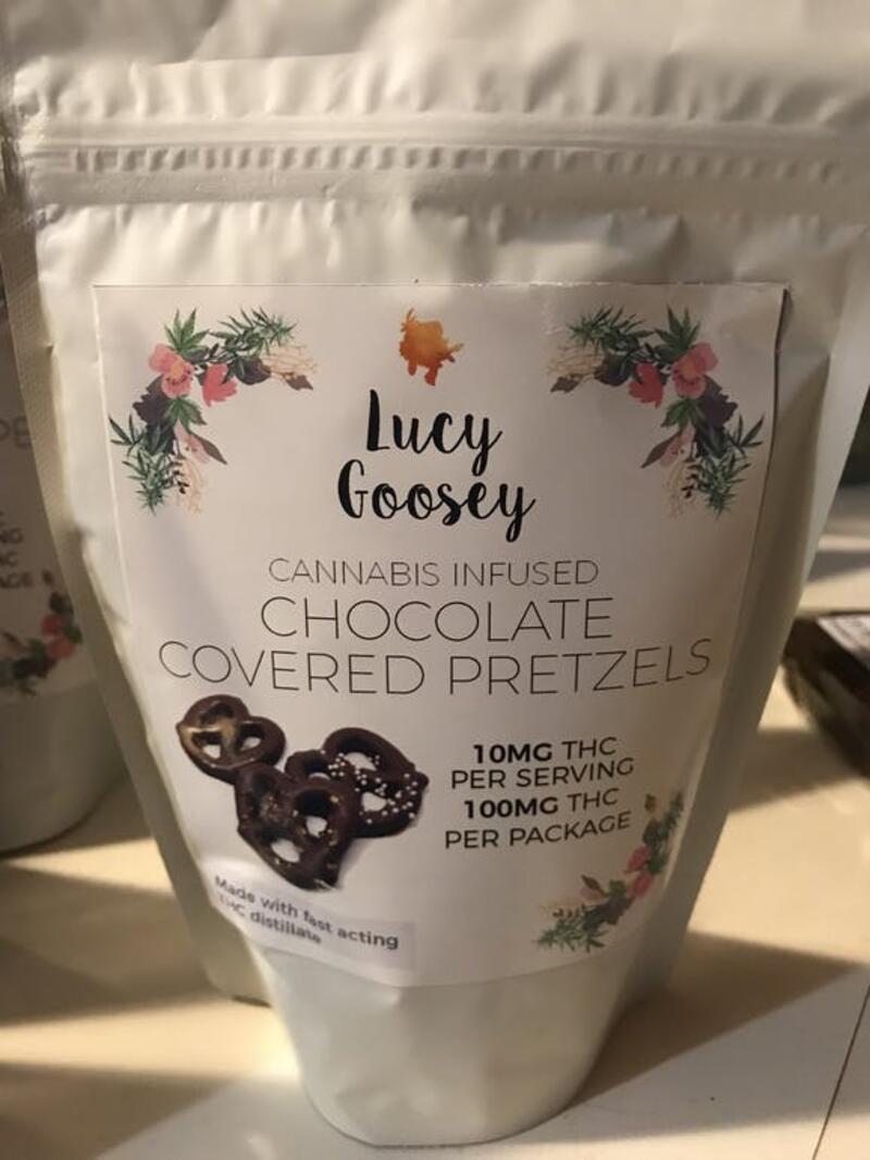 100mg. Chocolate Covered Pretzels