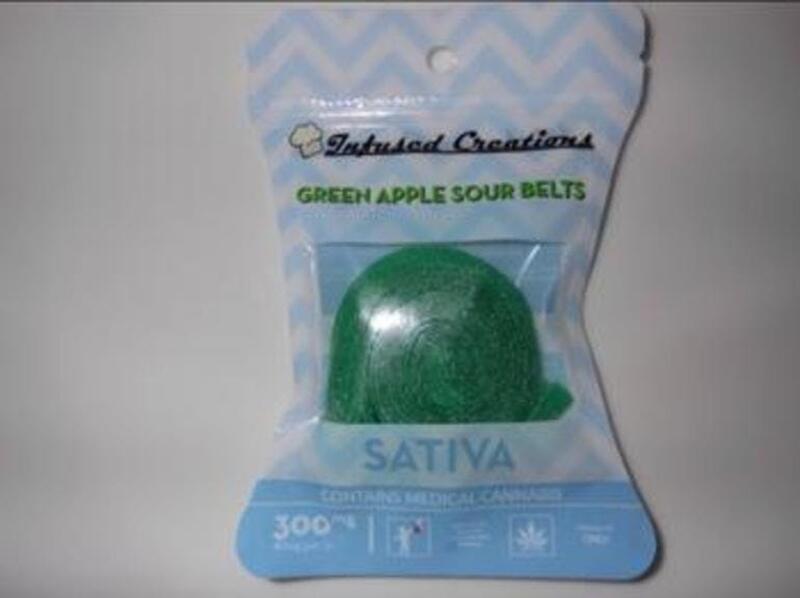 Infused Creations ~ Green Apple Sour Belts ~ Sativa