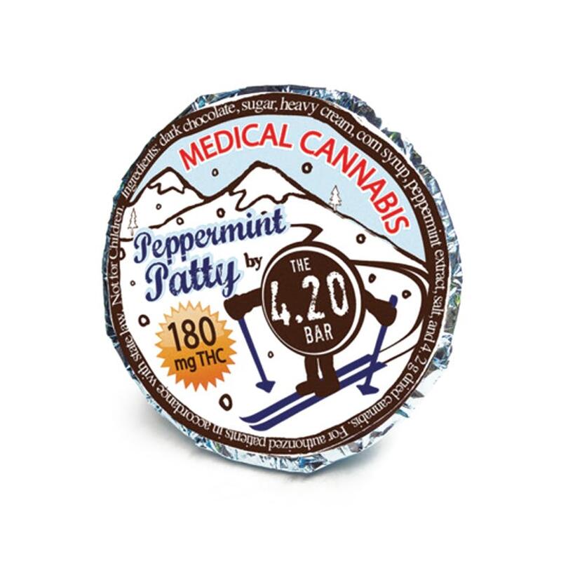 Dark Chocolate + Peppermint Patty 4.20 Bar – 180mg