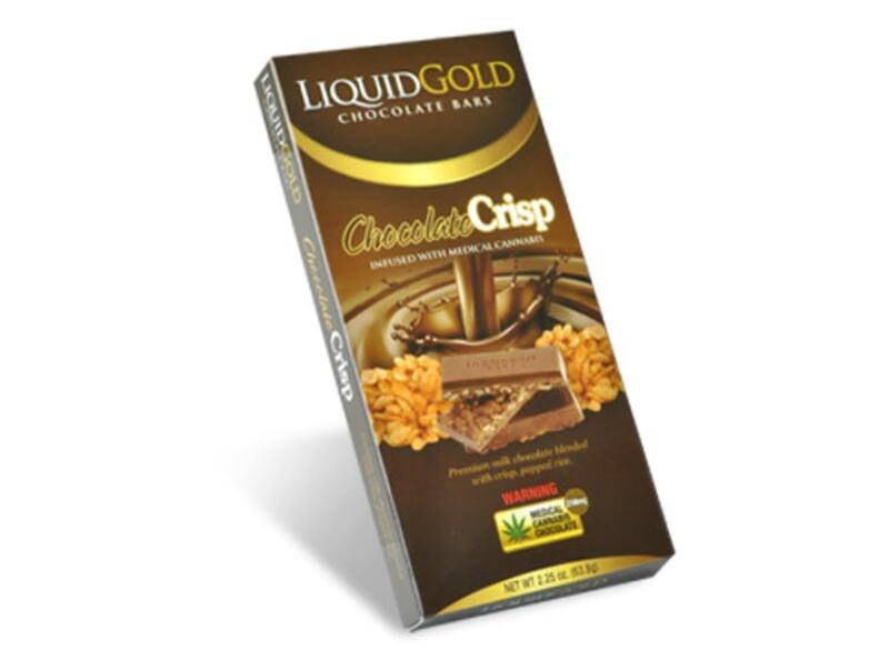 G Farma Labs Liquid Gold Milk Chocolate with Crisped Rice Bar (210mg THC)