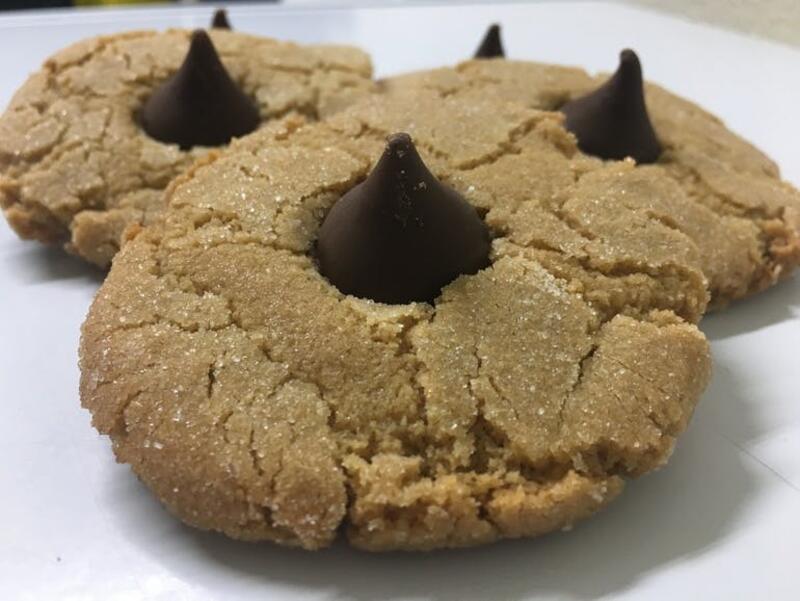 Peanut butter Kiss cookies