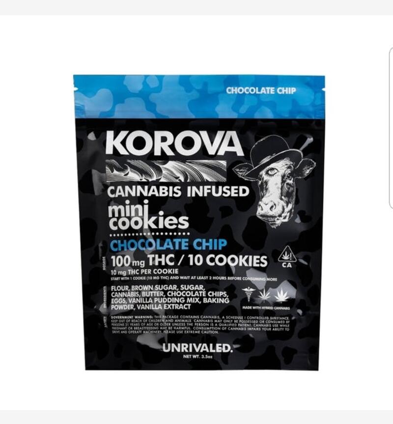KOROVA MINI COOKIES 100MG THC CHOCOLATE CHIP