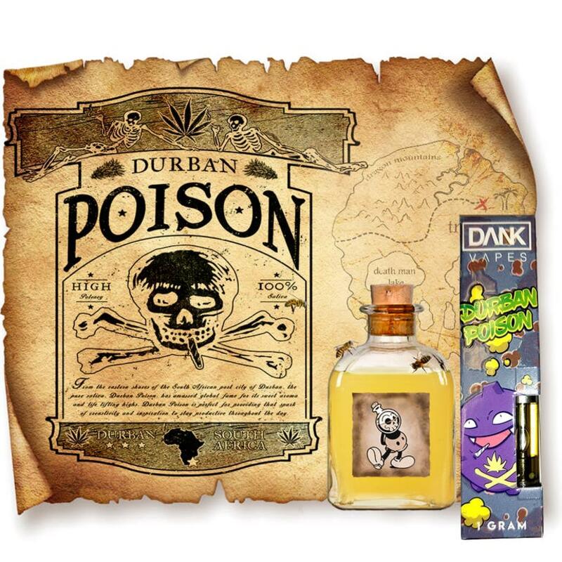 DankVapes Durban Poison 4for$105 / 6for$150 (93.62%THC)