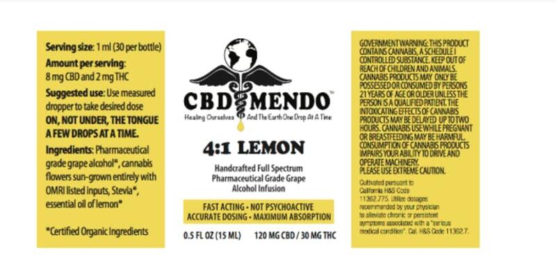 CBD MENDO - 4:1 Lemon (15ml)