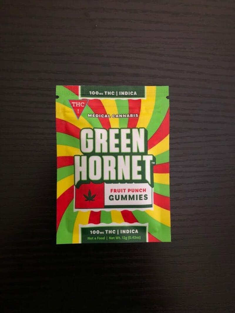 Green Hornet Gummies (Indica) 100mg