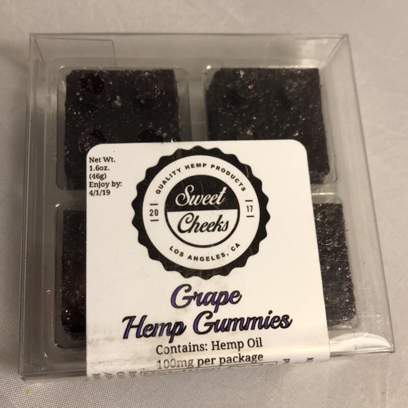 Grape 100mg CBD Hemp Oil Gummies (4 Pcs) - Sweet Cheeks