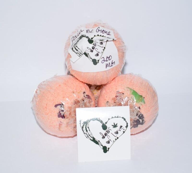 DABS OF LOVE 200MG THC BATH BOMB - PAIN BE GONE
