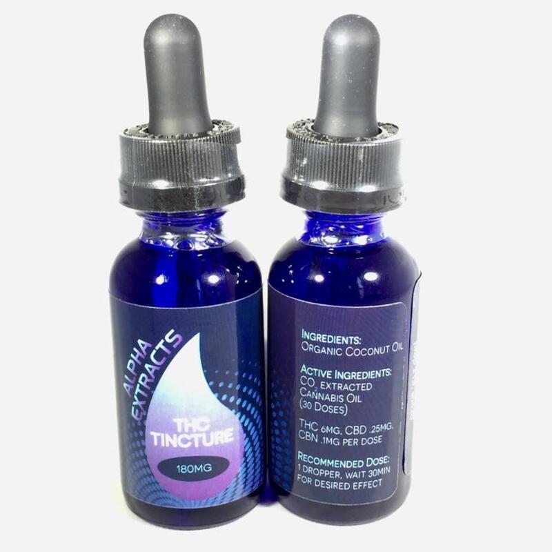 Alpha Extracts THC Tincture - 180mg