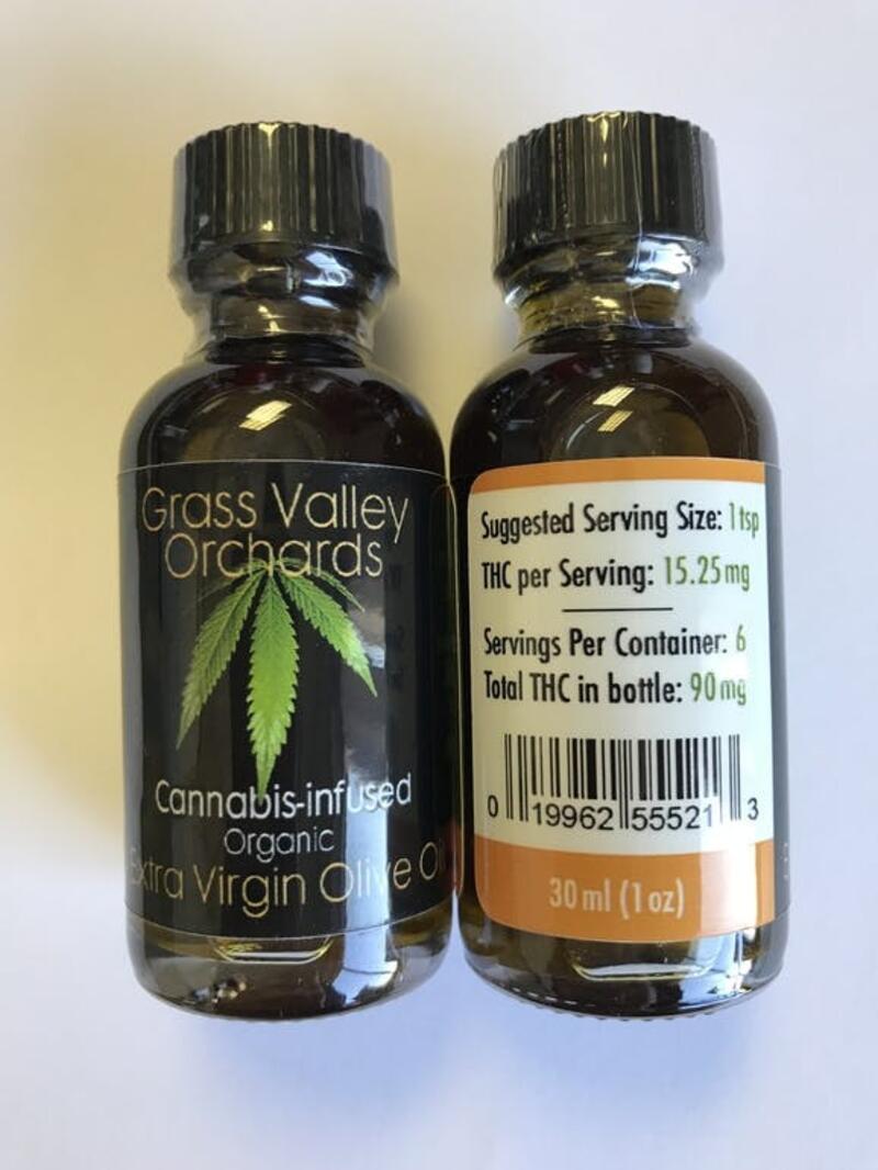 EDIBLES - Cannabis Infused Olive Oil 90mg 1oz ($25)